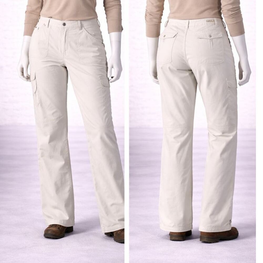 Columbia Women’s Outdoor Hiking Pants Size 30x32  12  Beige Cotton Stretch Cargo